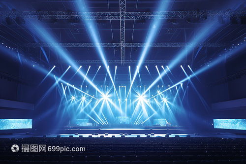 舞臺上的藍光 捕捉光影藝術(shù)的攝影服務